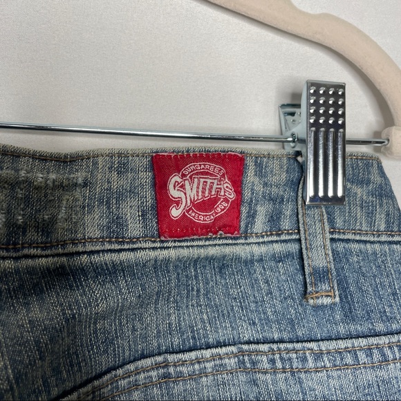 Smiths dungarees bootcut flare light blue jeans - Picture 7 of 8